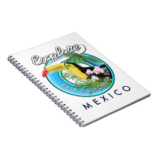 Retro-Logo Baja California Sur Mexiko Notizblock