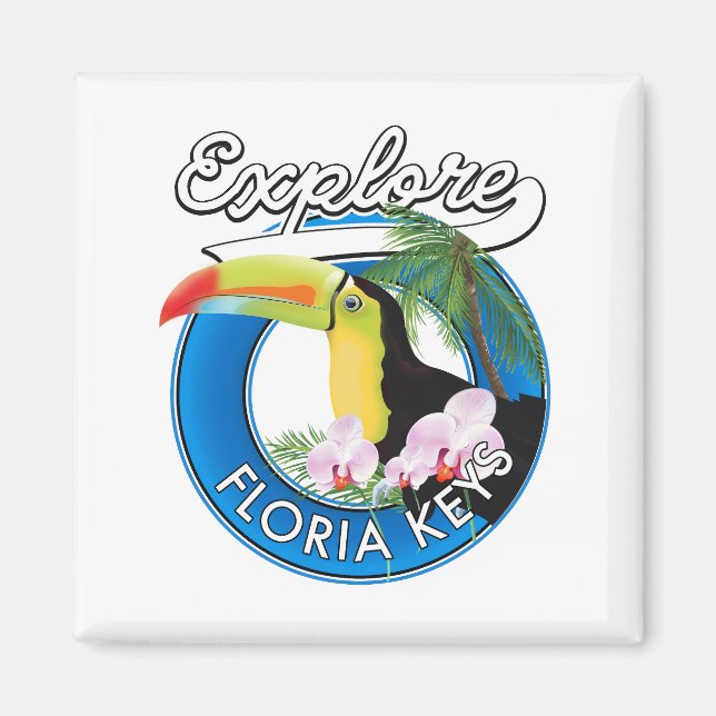 Retro-Logo der Florida Keys Magnet (Vorne)