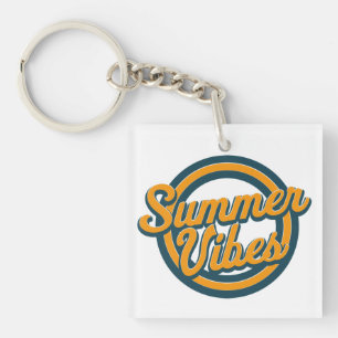 Retro-Logo für Sommerlaune. Schlüsselanhänger