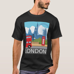 Retro London Big Ben – Ikonische Sehenswürdigkeite T-Shirt