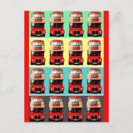 Retro London Bus Postkarte -3