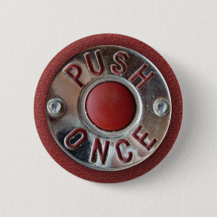 Retro London Bus "Push Once" Stopp Request Button