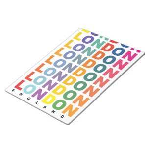 Retro London England Poster Notizblock