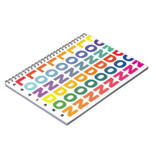 Retro London England Poster Notizblock