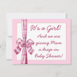 Retro-Look Baby Dusche Einladung für ein Mädchen