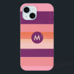 Retro Look Monogramm Bonbonstreifen title_seo2<br><div class="desc">Girl-Bar Stripe Stil in Retro-Look Farben,  fügen Sie einfach Ihre erste,  um eine stilvolle personalisierte Handy-Fall zu machen</div>