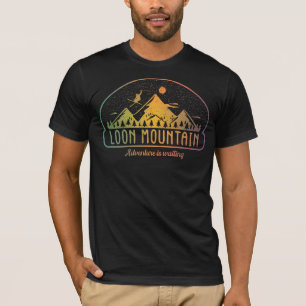 Retro Loon Mountain Ski Adventure T - Shirt