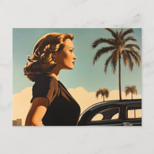 Retro Los Angeles Beauty Postkarte