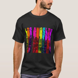 Retro Los Angeles California Cityscape Skyline T-Shirt