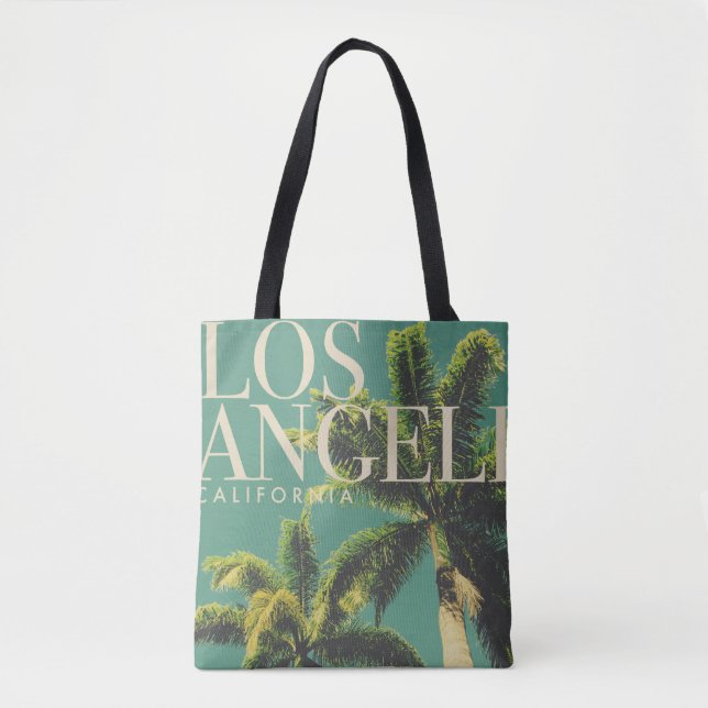 Retro Los Angeles Tote Tasche (Vorderseite)