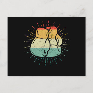 Retro Love Boxen Liebhaber Boxer Handschuhe Lustig Postkarte