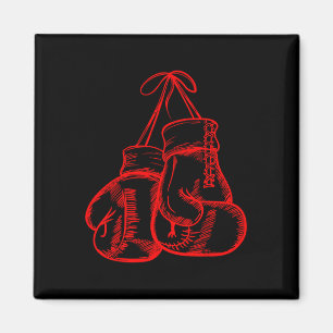 Retro Love Red Boxing Gloves Ohrs Boxer Gift Magnet