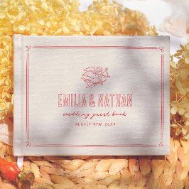 Retro Love Struck Hand Drawn Cupid Modern Wedding Gästebuch