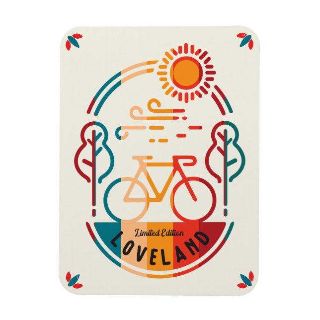 Retro Loveland Biketour Magnet (Vertikal)