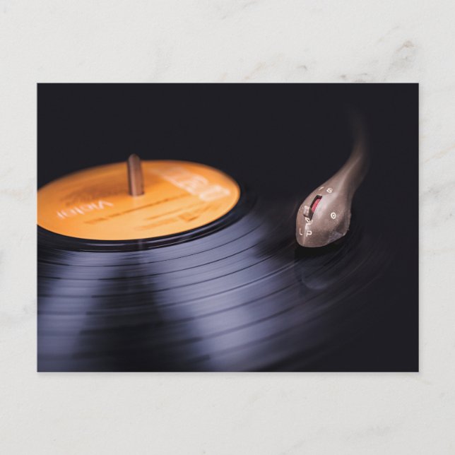 Retro LP Record Postkarte (Vorderseite)