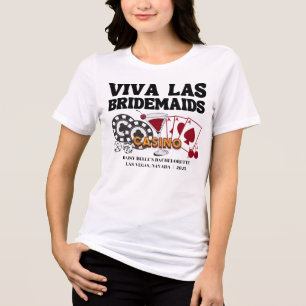 Retro Lucky In Love Vegas Junggesellinnenabschied- Tri-Blend Shirt