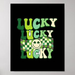 Retro Lucky Lucky Lucky St. Patricks Day T-Shirt Poster
