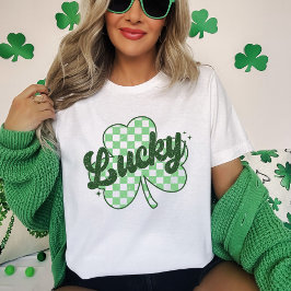 Retro Lucky St Patrick's Day Kleeblatt T-Shirt