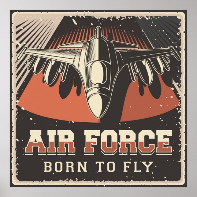 Retro Luftwaffe Poster (Vorne)
