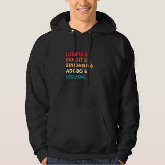Retro Lumpia Pance Sinigang Adobo Lechon Filipino Hoodie