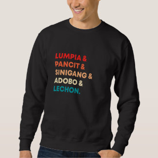 Retro Lumpia Pance Sinigang Adobo Lechon Filipino Sweatshirt
