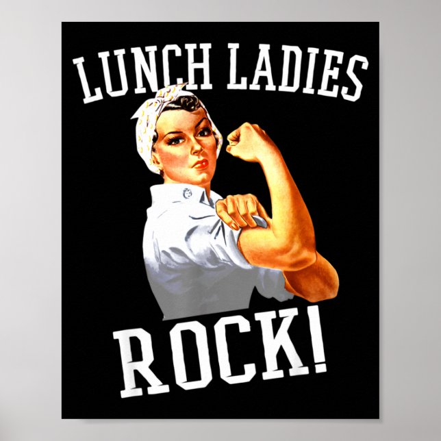 Retro Lunch Ladies Rock Cafeteria Worker Funny Lun Poster (Vorne)