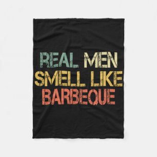 Retro Lustig Bbq Grillen Echte Männer Riechen Wie Fleecedecke