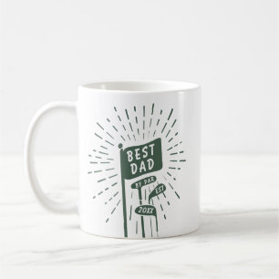 Retro Lustig Bester Vater Durch Par Golfschläger Kaffeetasse