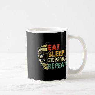 Retro Lustig Essen Schlafen Stop Ziele Wiederholen Kaffeetasse
