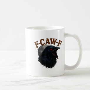 Retro Lustig F Krächzen F Krähe Und Vogel Mond Kaffeetasse