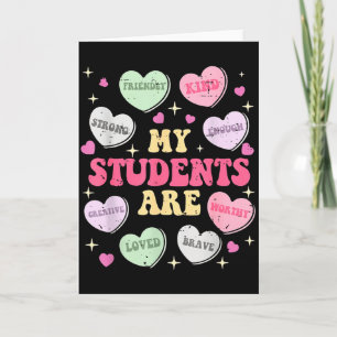 Retro Lustig Meine Schüler sind Valentinslehrer hö Karte