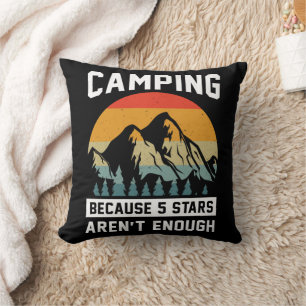 Retro Lustige Abenteuer Camping Liebhaber Natur Sc Kissen
