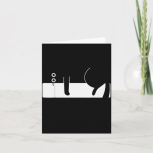 Retro-lustige Katzen-Grafik für Männer Frauen Kind Karte