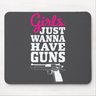 Retro lustige Waffe sagen - Mädchen haben nur Waff Mousepad
