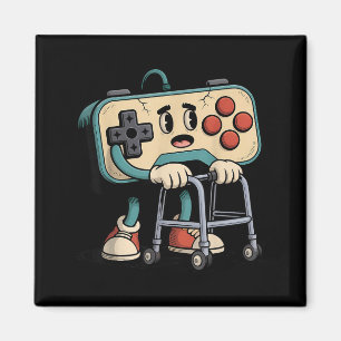 Retro Lustiger Alter Gamer 80er 90er Clic Videospi Magnet