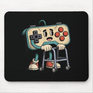 Retro Lustiger Alter Gamer 80er 90er Clic Videospi Mousepad