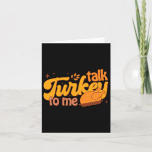 Retro Lustiger Herbst Thanksgiving Cute Talk Truth Karte
