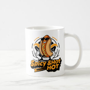 Retro Lustiger Hot Dog Kaffeetasse