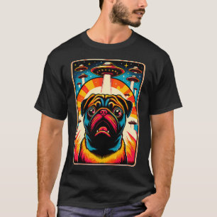Retro lustiger Pug Selfie Hunde Liebhaber Retro Fl T-Shirt