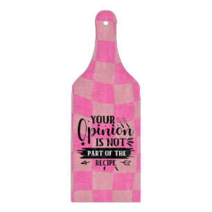 Retro lustiger rosa Küchen Spruch  Schneidebrett
