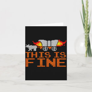 Retro lustiger Spruch This Is Fine Sarkasmus Gesch Karte