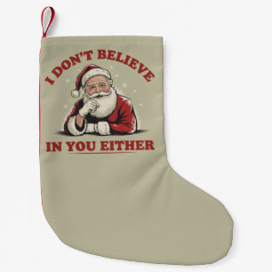 Retro lustiger Weihnachtsmann Ich glaube auch nich Kleiner Weihnachtsstrumpf