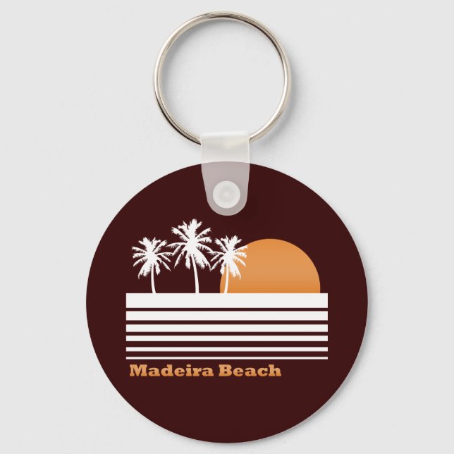 Retro Madeira Beach Keychain Schlüsselanhänger (Vorderseite)
