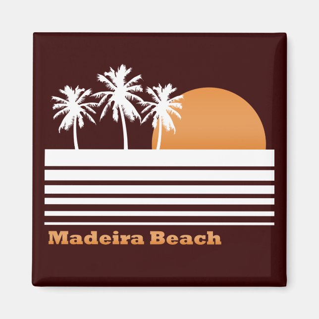 Retro Madeira Beach Magnet (Vorne)
