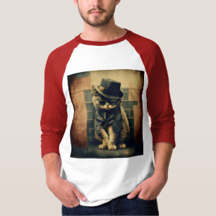 Retro Mafia Cat T-Shirt