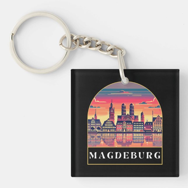 Retro Magdeburg Skyline (Devant)