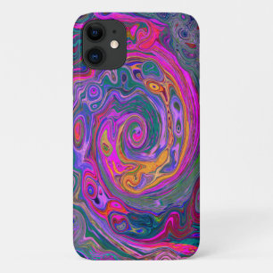 Retro Magenta, Grün und Orange Abstrakter Swirl Case-Mate iPhone Hülle