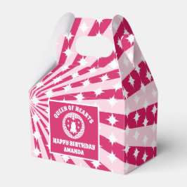 Retro Magenta Queen of Hearts Geburtstagsparty Geschenkschachtel