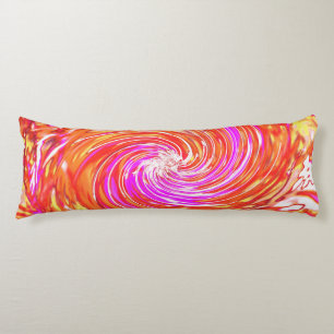 Retro Magenta und Herbstfarben Floral Swirl Seitenschläferkissen
