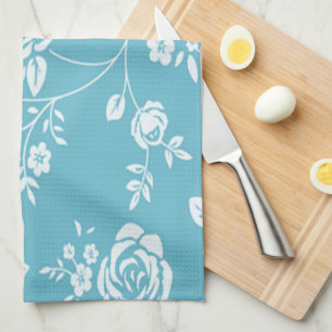 Retro_Maggie-Floral_Maggie Blue* Gewohnheit Color_ Geschirrtuch